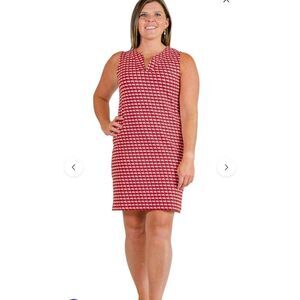 Sailor Sailor Small Lucille Bulldogs Mini Dress Red Black Sleeveless Stretch